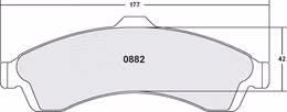 0882.22, PFC 0882.22 Front Brake Pads for CHEVROLET SSR 2003-2005 в ОАЭ, Дубай. Состояние - новое. Цена 570 AED. Фото, контакты продавца | AUTO.AE
