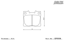 EP559CCRg, ENDLESS EP559CCRg Rear brake pads TOYOTA GR Yaris GXPA16 RC/RZ (17/18-inch wheel) في الإمارات, دبي. Condition - new. Price 1,190 AED. Photo, seller contacts | AUTO.AE