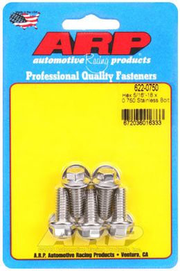 622-0750, ARP 622-0750 SAE Bolt Kit 5/16-18 x 0.750 hex SS bolts في الإمارات, دبي. Condition - new. Price 190 AED. Photo, seller contacts | AUTO.AE