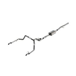 141004, BORLA 141004 Cat-Back Exhaust System 2.75 ATAK (2.25" Brushed Stainless Steel Tips) for CHEVROLET Silverado 1500 ZR2 / GMC Sierra 1500 AT4X 6.2L 2024 in UAE, Dubai. Condition - new. Price 8,000 AED. Photo, seller contacts | AUTO.AE