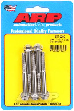 621-2250, ARP 621-2250 SAE Bolt Kit 1/4-20 x 2.250 hex SS bolts в ОАЭ, Дубай. Состояние - новое. Цена 210 AED. Фото, контакты продавца | AUTO.AE