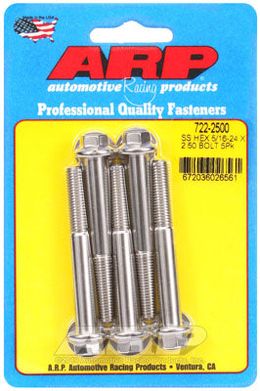 722-2500, ARP 722-2500 SAE Bolt Kit 5/16-24 x 2.500 hex SS bolts в ОАЭ, Дубай. Состояние - новое. Цена 230 AED. Фото, контакты продавца | AUTO.AE