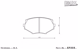 EP305MA45B, ENDLESS EP305MA45B Front brake pads MAZDA MX-5 Miata (94-05) в ОАЭ, Дубай. Состояние - новое. Цена 1 900 AED. Фото, контакты продавца | AUTO.AE