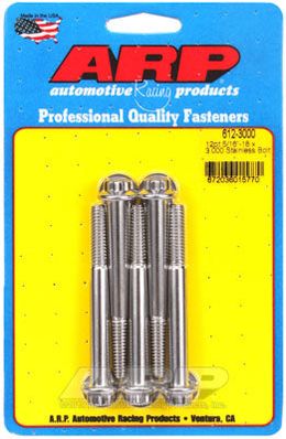 612-3000, ARP 612-3000 SAE Bolt Kit 5/16-18 x 3.000 12pt SS bolts в ОАЭ, Дубай. Состояние - новое. Цена 240 AED. Фото, контакты продавца | AUTO.AE