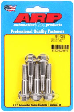 761-1005, ARP 761-1005 Metric Thread Bolt Kit M8 x 1.25 x 40mm hex SS bolts в ОАЭ, Дубай. Состояние - новое. Цена 240 AED. Фото, контакты продавца | AUTO.AE