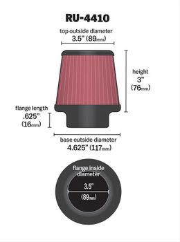 KNN-RU-4410, K&N Universal Performance Air Filters RU-4410 в ОАЭ, Дубай. Состояние - новое. Цена 230 AED. Фото, контакты продавца | AUTO.AE