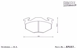EP237SSY, ENDLESS EP237SSY Front brake pads SUZUKI ALTO CM22S 4WD/DOHC Turbo/Type3 in UAE, Dubai. Condition - new. Price 720 AED. Photo, seller contacts | AUTO.AE