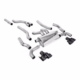 SSXBM1252, MILLTEK SSXBM1252 Cat-Back Exhaust, 3" (Cerakote Black GT-100 Trims) for BMW M240i XDrive (G42) Non-OPF/GPF in UAE, Dubai. Condition - new. Price 16,830 AED. Photo, seller contacts | AUTO.AE