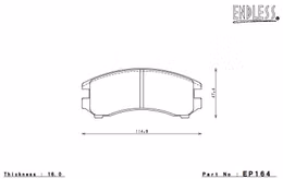 EP164SSY, ENDLESS EP164SSY Front brake pads NISSAN 180SX RS13/PULSAR SE(88-89)/SENTRA WAGON (88-90) в ОАЭ, Дубай. Состояние - новое. Цена 830 AED. Фото, контакты продавца | AUTO.AE