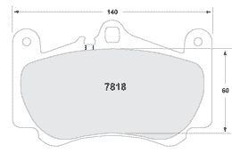7818.08.17.44, PFC 7818.08.17.44 Brake pads RACE 08 CMPD 17MM front PORSCHE 996 C4S/Turbo/GT3 Mk1 in UAE, Dubai. Condition - new. Price 2,430 AED. Photo, seller contacts | AUTO.AE