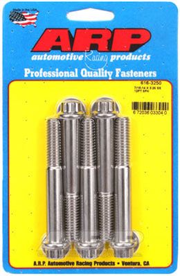 616-3250, ARP 616-3250 SAE Bolt Kit 7/16-14 X 3.250 12pt SS bolts في الإمارات, دبي. Condition - new. Price 300 AED. Photo, seller contacts | AUTO.AE