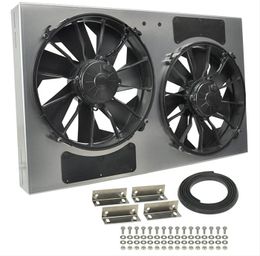DER-16838, 12 Inch 4,000 CFM Derale High-Output Dual RAD Fan and Shroud Kit 16838 в ОАЭ, Дубай. Состояние - новое. Цена ⁦3 020 AED⁩. Фото, контакты продавца | AUTO.AE