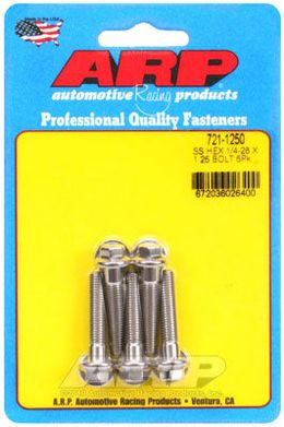 721-1250, ARP 721-1250 SAE Bolt Kit 1/4-28 x 1.250 hex SS bolts в ОАЭ, Дубай. Состояние - новое. Цена 190 AED. Фото, контакты продавца | AUTO.AE