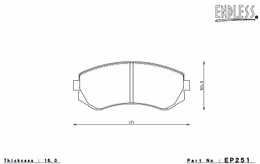 EP251SSY, ENDLESS EP251SSY Front brake pads NISSAN SILVIA S14 NA After M/C في الإمارات, دبي. Condition - new. Price 830 AED. Photo, seller contacts | AUTO.AE
