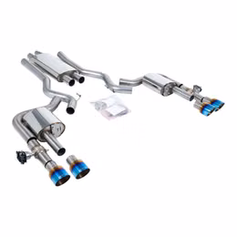 SSXFD437, MILLTEK SSXFD437 Cat-Back Exhaust, 2.76" (Blue Titanium GT-100 Trims) for FORD Mustang 2.3L Fastback (S650) 2024- في الإمارات, دبي. Condition - new. Price 23,410 AED. Photo, seller contacts | AUTO.AE