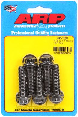645-1500, ARP 645-1500 SAE Bolt Kit 7/16-14 X 1.500 12pt 1/2 wrenching black oxide bolts в ОАЭ, Дубай. Состояние - новое. Цена 210 AED. Фото, контакты продавца | AUTO.AE