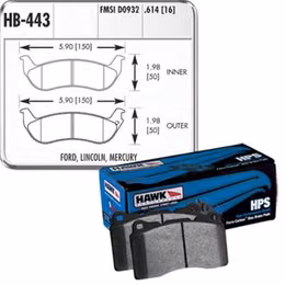 HWK-HB443F-614, Hawk Performance HPS Brake Pads HB443F.614 in UAE, Dubai. Condition - new. Price 880 AED. Photo, seller contacts | AUTO.AE