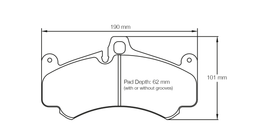 8004-RSL1, PAGID 8004-RSL1 Front brake pads RSL1 PORSCHE 997 GT3 Cup [19 mm thick pads] في الإمارات, دبي. Condition - new. Price 2,790 AED. Photo, seller contacts | AUTO.AE