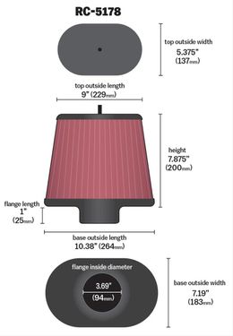 KNN-RC-5178, K&N Universal Performance Air Filters RC-5178 в ОАЭ, Дубай. Состояние - новое. Цена 570 AED. Фото, контакты продавца | AUTO.AE