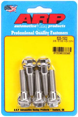 625-1500, ARP 625-1500 SAE Bolt Kit 3/8-16 x 1.500 hex 7/16 wrenching SS bolts في الإمارات, دبي. Condition - new. Price 240 AED. Photo, seller contacts | AUTO.AE