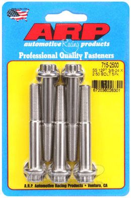 715-2500, ARP 715-2500 SAE Bolt Kit 3/8-24 x 2.500 12pt 7/16 wrenching SS bolts в ОАЭ, Дубай. Состояние - новое. Цена 260 AED. Фото, контакты продавца | AUTO.AE