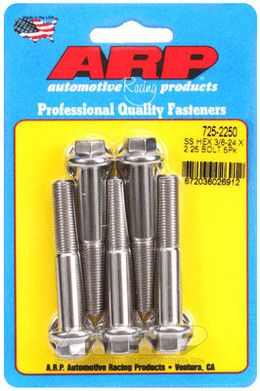 725-2250, ARP 725-2250 SAE Bolt Kit 3/8-24 x 2.250 hex 7/16 wrenching SS bolts в ОАЭ, Дубай. Состояние - новое. Цена 250 AED. Фото, контакты продавца | AUTO.AE