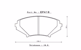 EP416N35S, ENDLESS EP416N35S Front brake pads MAZDA RX-8 (04-11) في الإمارات, دبي. Condition - new. Price 1,080 AED. Photo, seller contacts | AUTO.AE
