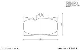 EP439SSY, ENDLESS EP439SSY Front brake pads INFINITI IS 350 (06-12)/LEXUS GS 300/460/450H 2006+ في الإمارات, دبي. Condition - new. Price 720 AED. Photo, seller contacts | AUTO.AE