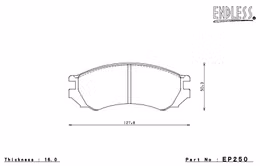 EP250MA45B, ENDLESS EP250MA45B Front brake pads NISSAN Primera in UAE, Dubai. Condition - new. Price 1,900 AED. Photo, seller contacts | AUTO.AE