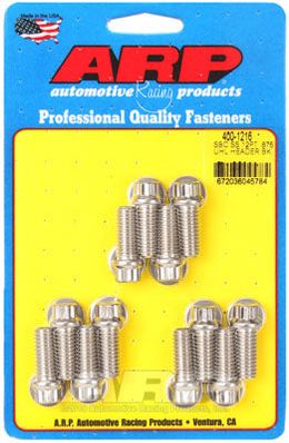 400-1216, ARP 400-1216 Header Bolt & Stud Kit for Chevrolet Small Block. 0.875˝ UHL. ARP Stainless. 12pt в ОАЭ, Дубай. Состояние - новое. Цена 290 AED. Фото, контакты продавца | AUTO.AE