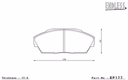 EP177SSY, ENDLESS EP177SSY Front brake pads ACURA INTEGRA(90-93)/LEGEND(86-90)/HONDA ACCORD(88-89) in UAE, Dubai. Condition - new. Price 830 AED. Photo, seller contacts | AUTO.AE