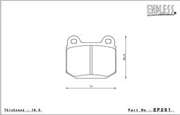 EP291MX72PL, ENDLESS EP291MX72PL Rear brake pads for SUBARU STI/MMC EVO/NISSAN 350Z/GT-R R33/R34 in UAE, Dubai. Condition - new. Price 1,130 AED. Photo, seller contacts | AUTO.AE