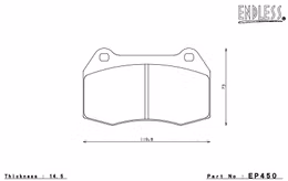 EP450MA45B, ENDLESS EP450MA45B Front brake pads HONDA CIVIC TYPE R FD2 in UAE, Dubai. Condition - new. Price 1,900 AED. Photo, seller contacts | AUTO.AE