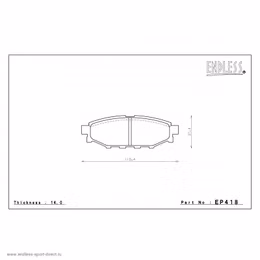 EP418MX72PL, ENDLESS EP418MX72PL Rear brake pads for SUBARU BRZ/IMPREZA Outb.Sport/WRX (GH8)/LEGACY in UAE, Dubai. Condition - new. Price 1,130 AED. Photo, seller contacts | AUTO.AE