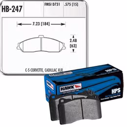 HWK-HB247F-575, Hawk Performance HPS Brake Pads for 1997-2013 CORVETTE, 2005-2006 GTO, 2004-2009 XLR - HB247F.575 in UAE, Dubai. Condition - new. Price 840 AED. Photo, seller contacts | AUTO.AE