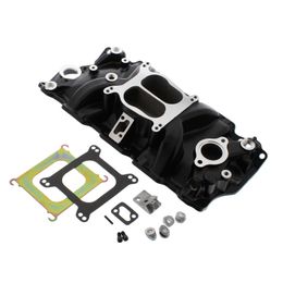 SUM-226061-B, Summit Racing™ Black Cast Aluminum SBC Intake Manifold for 1987-1995 Chevy 305, 350 SUM-226061-B في الإمارات, دبي. Condition - new. Price 1,010 AED. Photo, seller contacts | AUTO.AE