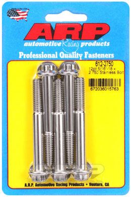 612-2750, ARP 612-2750 SAE Bolt Kit 5/16-18 x 2.750 12pt SS bolts في الإمارات, دبي. Condition - new. Price 240 AED. Photo, seller contacts | AUTO.AE