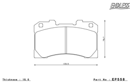 EP558SSS, ENDLESS EP558SSS Front brake pads TOYOTA GR Yaris GXPA16 RC/RZ (17/18-inch wheel) في الإمارات, دبي. Condition - new. Price 860 AED. Photo, seller contacts | AUTO.AE
