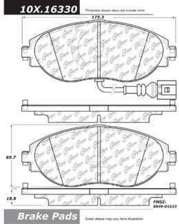 309.16330, STOPTECH 309.16330 Front Sport Brake Pads with Shims & Hardware AUDI/VW Arteon/CC/Golf/Golf R 2012-2021 في الإمارات, دبي. Condition - new. Price 570 AED. Photo, seller contacts | AUTO.AE