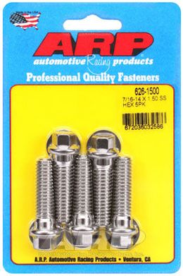 626-1500, ARP 626-1500 SAE Bolt Kit 7/16-14 X 1.500 hex SS bolts в ОАЭ, Дубай. Состояние - новое. Цена 250 AED. Фото, контакты продавца | AUTO.AE