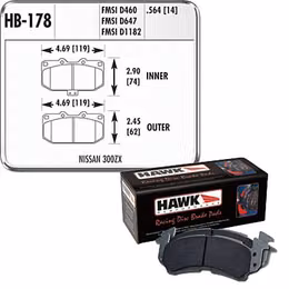 HWK-HB178E-564, Hawk Performance Blue 9012 Racing Brake Pads for 1989-1996 300ZX - HB178E.564 в ОАЭ, Дубай. Состояние - новое. Цена 1 170 AED. Фото, контакты продавца | AUTO.AE