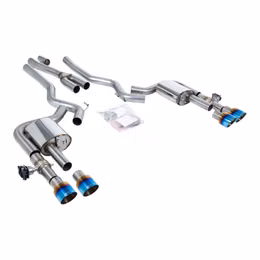 SSXFD438, MILLTEK SSXFD438 Cat-Back Exhaust, 2.76" (Blue Titanium GT-100 Trims) for FORD Mustang 2.3L Fastback (S650) 2024- في الإمارات, دبي. Condition - new. Price 22,820 AED. Photo, seller contacts | AUTO.AE