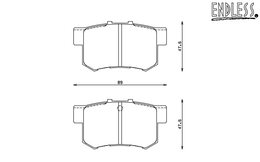 EP312SSY, ENDLESS EP312SSY Rear brake pads ACURA RSX TYPE-R/HONDA ACCORD/CR-Z ZF1/CIVIC Si في الإمارات, دبي. Condition - new. Price 720 AED. Photo, seller contacts | AUTO.AE