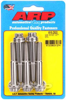 615-2500, ARP 615-2500 SAE Bolt Kit 3/8-16 x 2.500 12pt 7/16 wrenching SS bolts в ОАЭ, Дубай. Состояние - новое. Цена 250 AED. Фото, контакты продавца | AUTO.AE