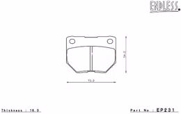 EP231ME20, ENDLESS EP231ME20 Rear brake pads SUBARU IMPREZA WRX (GDA)/NISSAN S13/S14 in UAE, Dubai. Condition - new. Price 1,080 AED. Photo, seller contacts | AUTO.AE