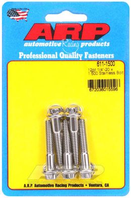 611-1500, ARP 611-1500 SAE Bolt Kit 1/4-20 x 1.500 12pt SS bolts в ОАЭ, Дубай. Состояние - новое. Цена 210 AED. Фото, контакты продавца | AUTO.AE