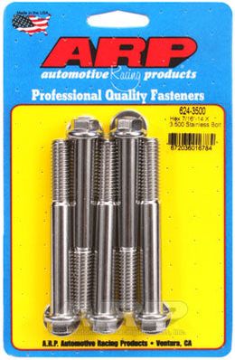 624-3500, ARP 624-3500 SAE Bolt Kit 7/16-14 X 3.500 hex 1/2 wrenching SS bolts في الإمارات, دبي. Condition - new. Price 290 AED. Photo, seller contacts | AUTO.AE