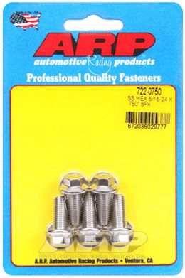 722-0750, ARP 722-0750 SAE Bolt Kit 5/16-24 x .750 hex SS bolts в ОАЭ, Дубай. Состояние - новое. Цена 200 AED. Фото, контакты продавца | AUTO.AE