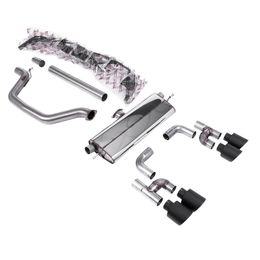SSXVW700, MILLTEK SSXVW700 Cat-Back Exhaust, 3.15" (Cerakote Black GT-115 Tips) for VW Golf GTI (MK8) in UAE, Dubai. Condition - new. Price 14,280 AED. Photo, seller contacts | AUTO.AE