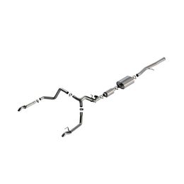 141003, BORLA 141003 Cat-Back Exhaust System 2.75" S-Type (2.25" Brushed Stainless Steel Tips) for CHEVROLET Silverado 1500 ZR2 / GMC Sierra 1500 AT4X 6.2L 2024 in UAE, Dubai. Condition - new. Price 8,260 AED. Photo, seller contacts | AUTO.AE